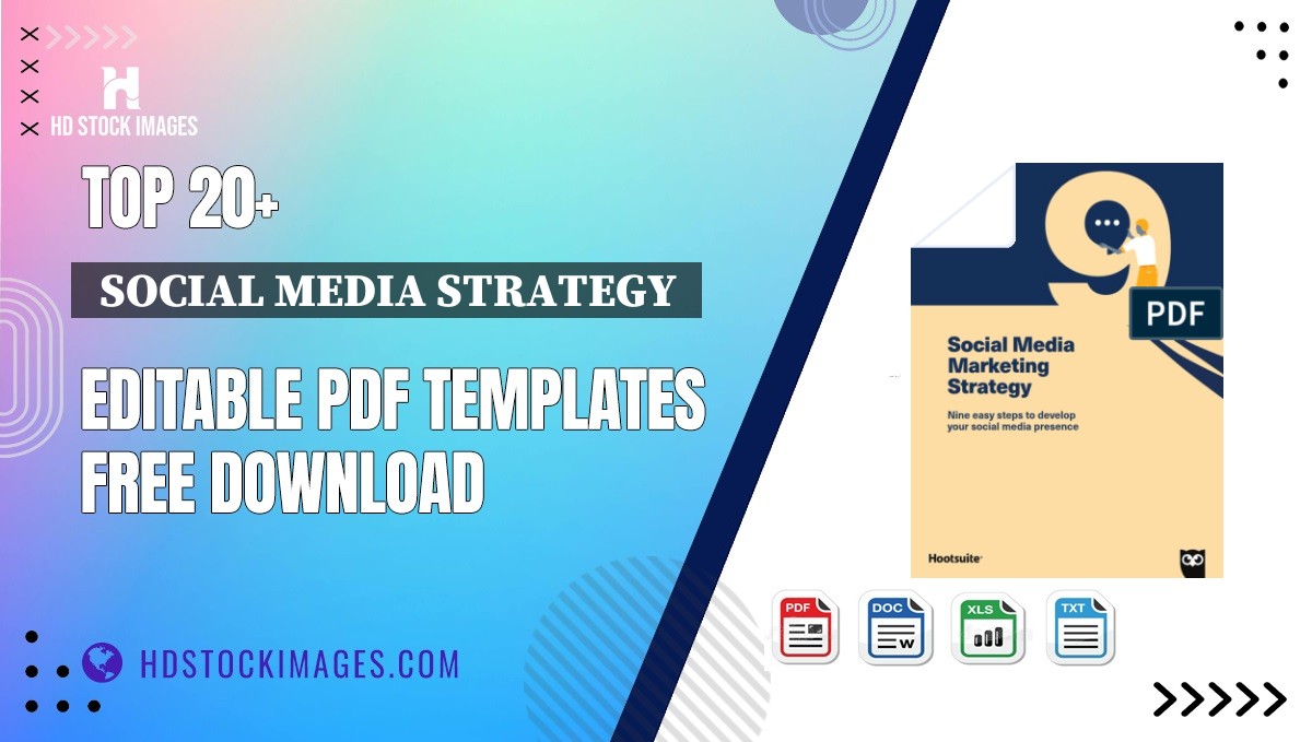 Top 20+  Social Media Strategy  Editable PDF Templates Free Download