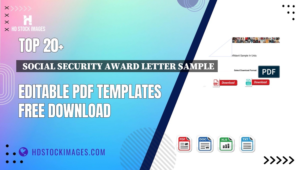 Top 20+  Social Security Award Letter Sample Editable PDF Templates Free Download