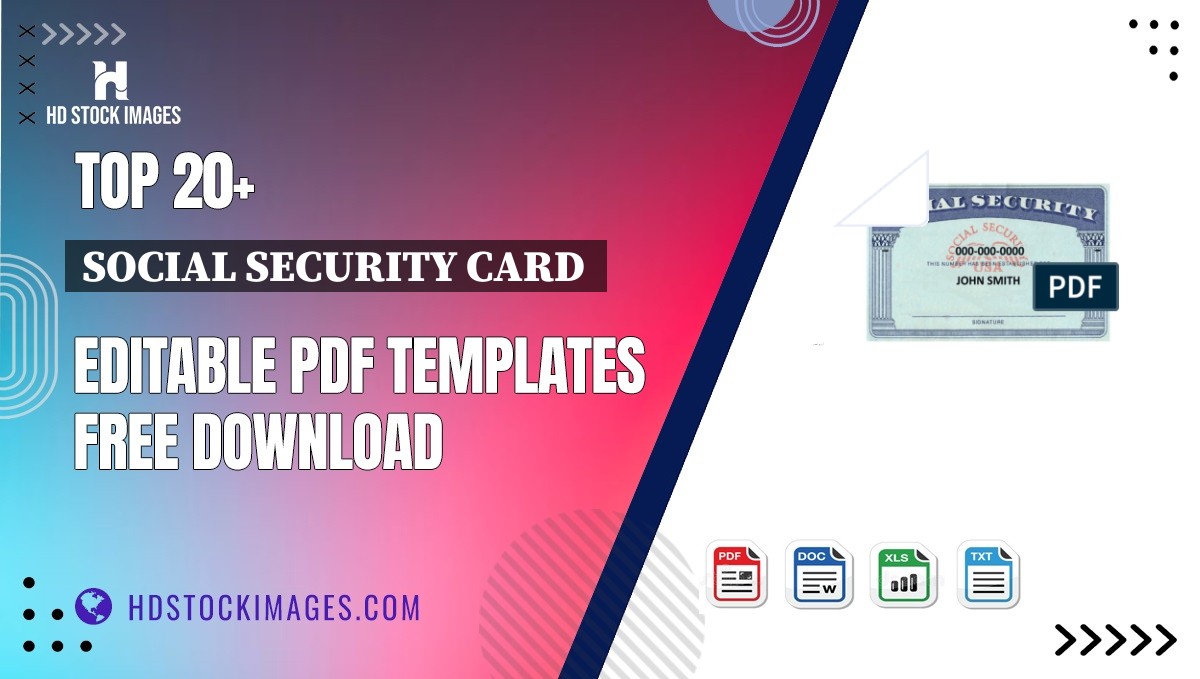 Top 20+ Social Security Card  Editable PDF Templates Free Download