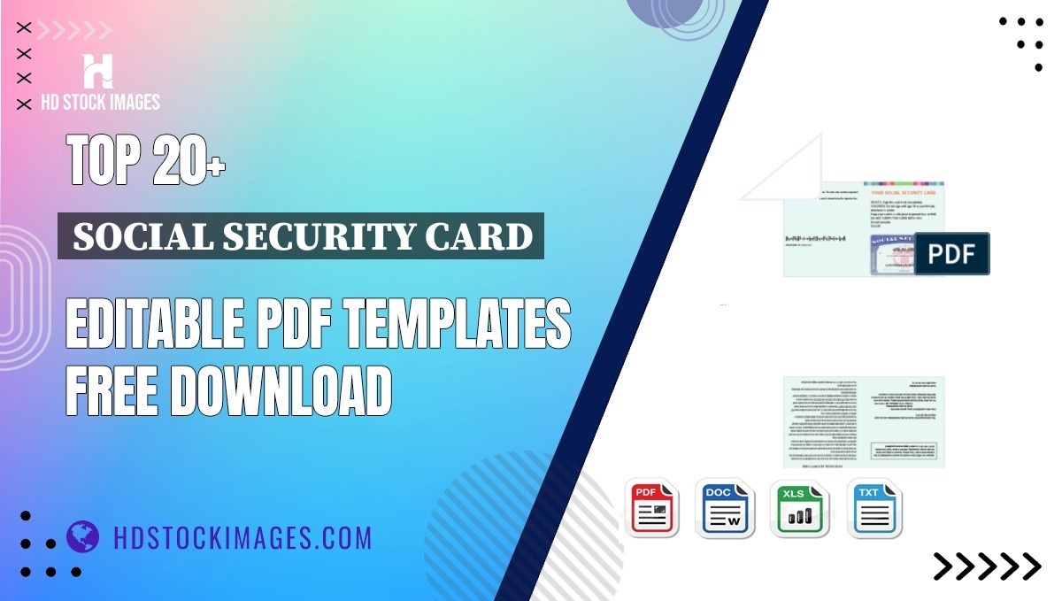 Top 20+ Social Security Card Editable PDF Templates Free Download