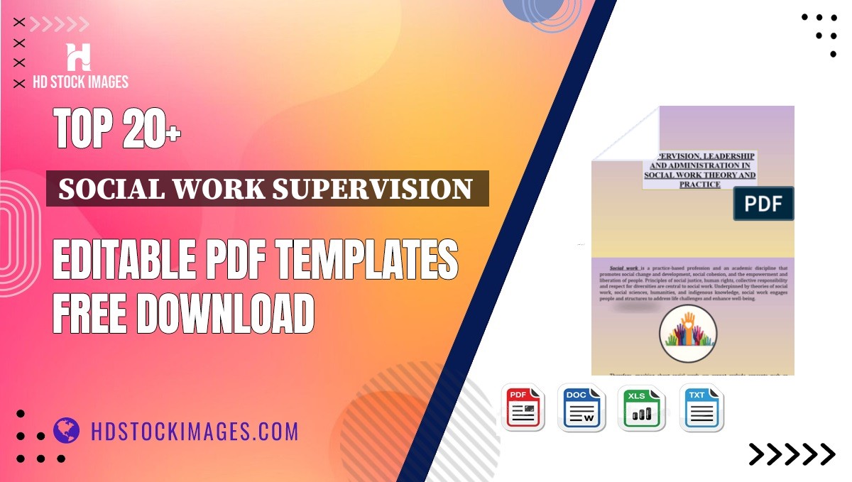 Top 20+ Social Work Supervision  Editable PDF Templates Free Download