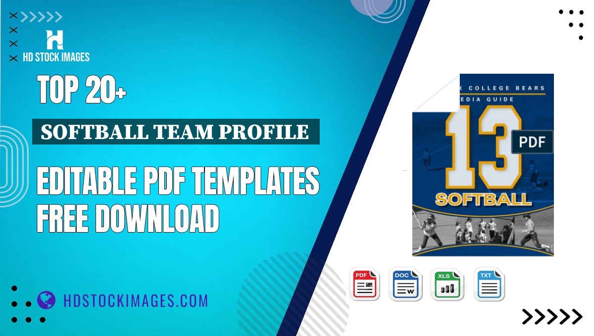 Top 20+ Softball Team Profile  Editable PDF Templates Free Download