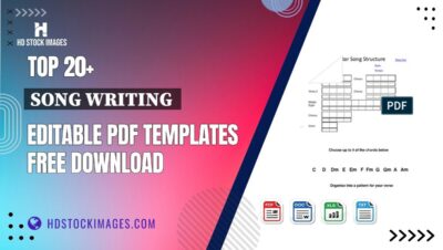 Top 20+ Song Writing Editable PDF Templates Free Download
