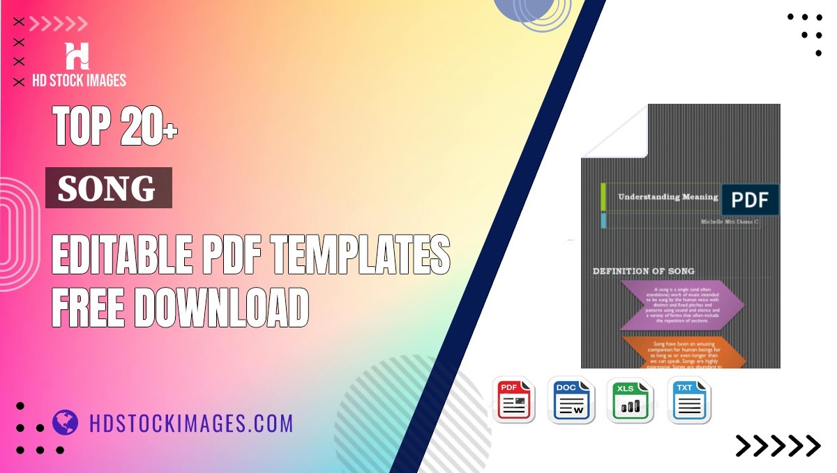 Top 20+ Song  Editable PDF Templates Free Download