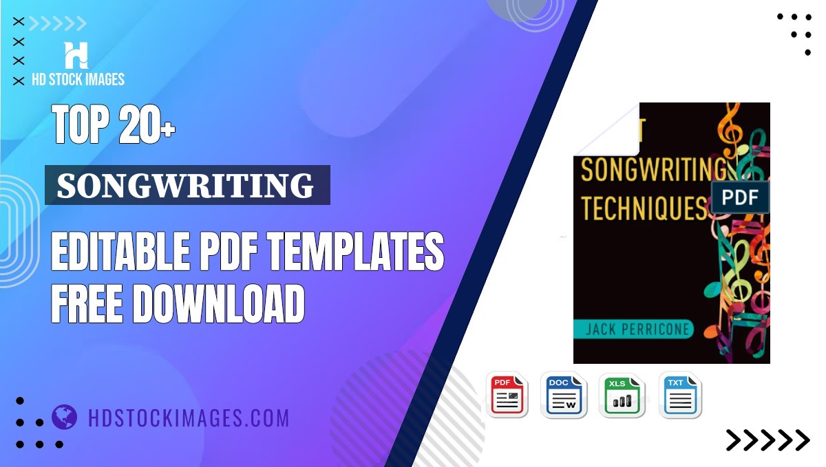 Top 20+ Songwriting  Editable PDF Templates Free Download