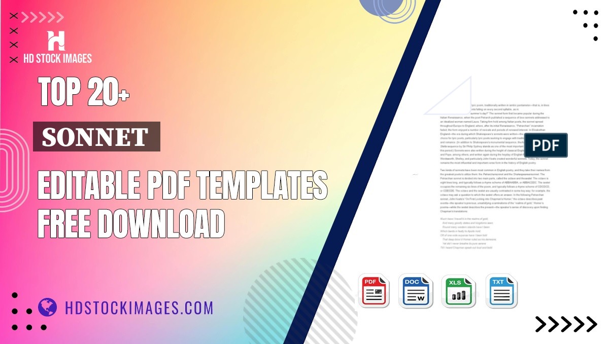 Top 20+ Sonnet  Editable PDF Templates Free Download