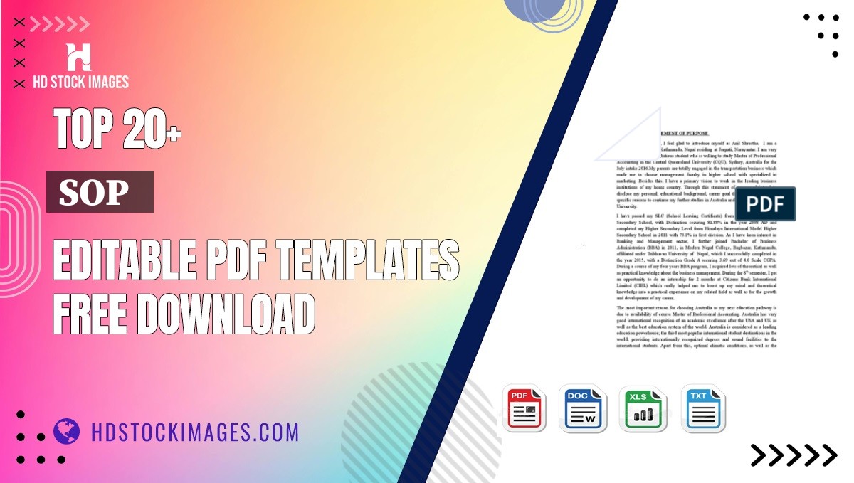 Top 20+ Sop   Editable PDF Templates Free Download