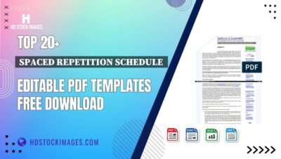 Top 20+ Spaced Repetition Schedule Editable PDF Templates Free Download