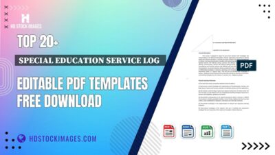 Top 20+ Special Education Service Log   Editable PDF Templates Free Download