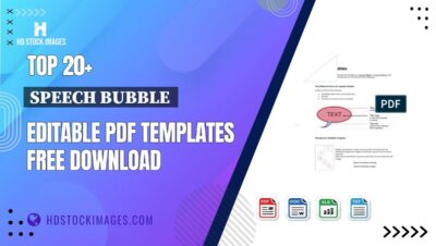 Top 20+ Speech Bubble  Editable PDF Templates Free Download