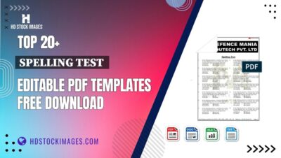 Top 20+ Spelling Test Editable PDF Templates Free Download