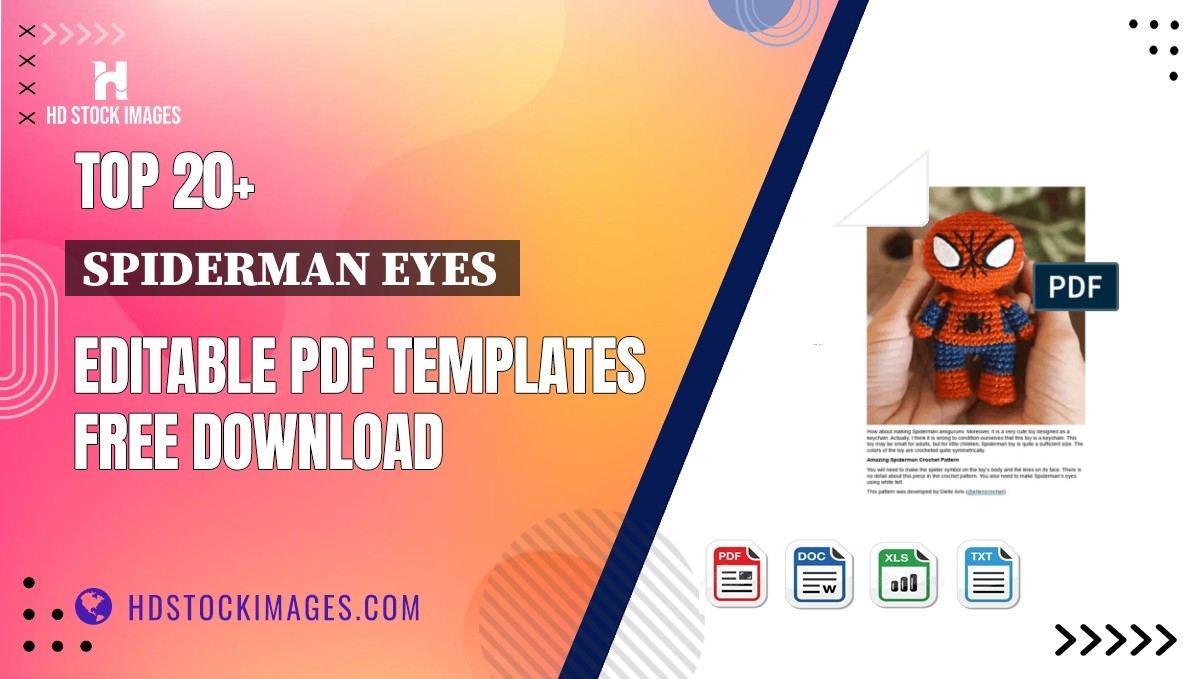 Top 20+ Spiderman Eyes  Editable PDF Templates Free Download