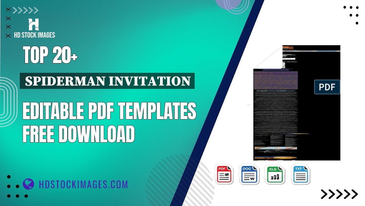 Top 20+ Spiderman Invitation Editable PDF Templates Free Download