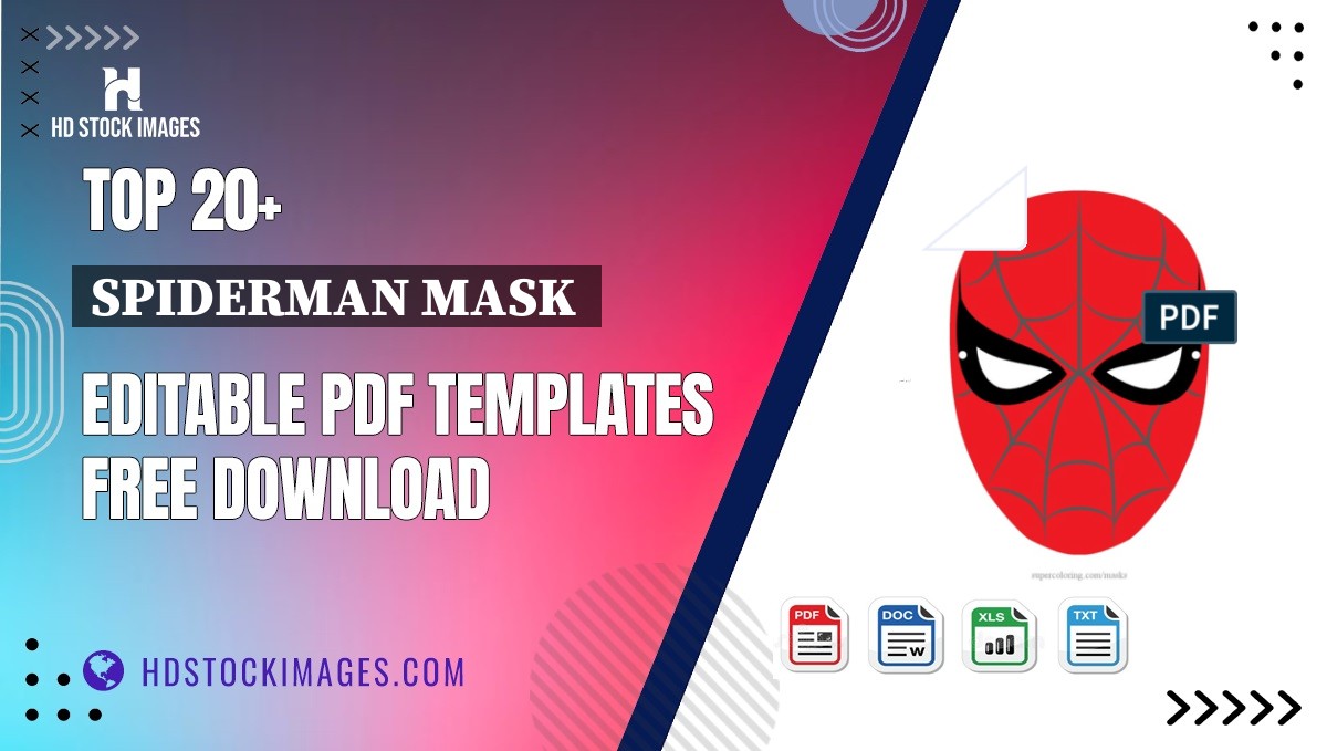 Top 20+ Spiderman Mask  Editable PDF Templates Free Download
