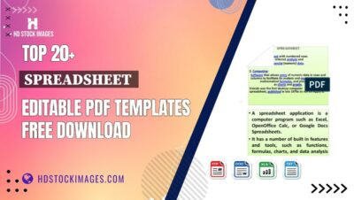 Top 20+ Spreadsheet Editable PDF Templates Free Download