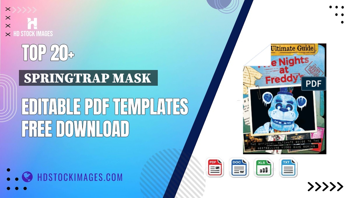 Top 20+ Springtrap Mask  Editable PDF Templates Free Download