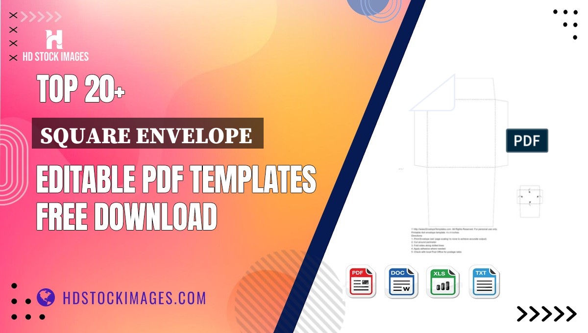 Top 20+ Square Envelope  Editable PDF Templates Free Download