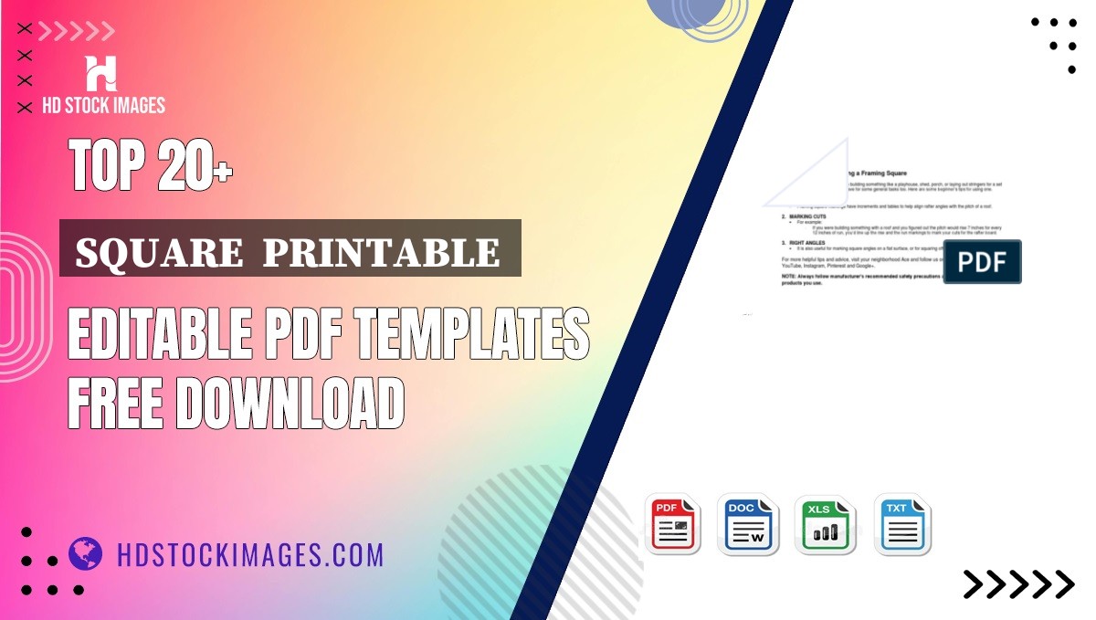 Top 20+ Square  Printable  Editable PDF Templates Free Download