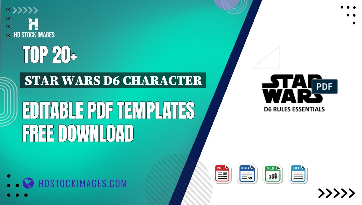 Top 20+ Star Wars D6 Character Editable PDF Templates Free Download