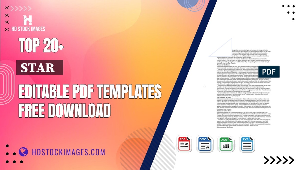 Top 20+ Star   Editable PDF Templates Free Download