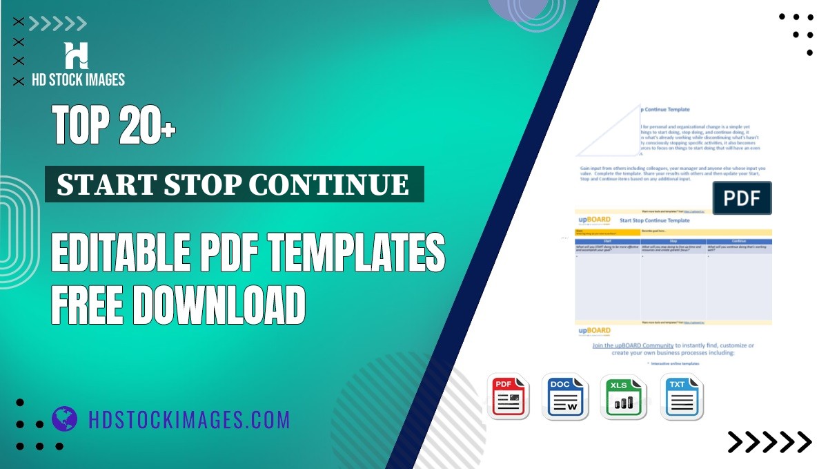 Top 20+ Start Stop Continue  Editable PDF Templates Free Download