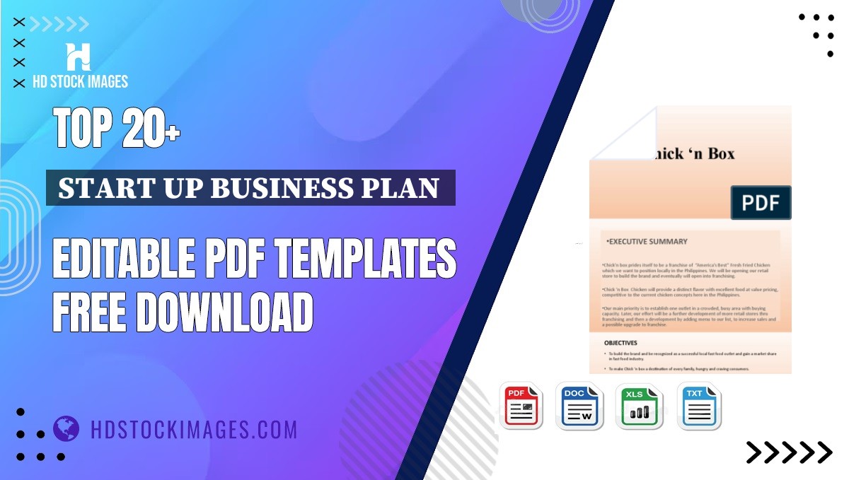 Top 20+ Start Up Business Plan  Editable PDF Templates Free Download