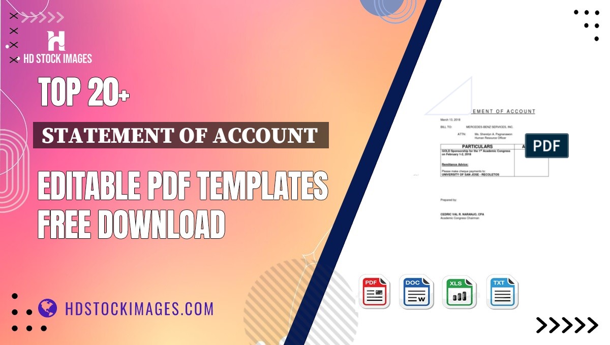 Top 20+ Statement Of Account  Editable PDF Templates Free Download