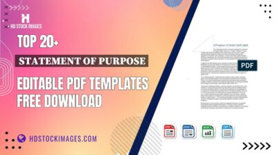 Top 20+ Statement Of Purpose Editable PDF Templates Free Download