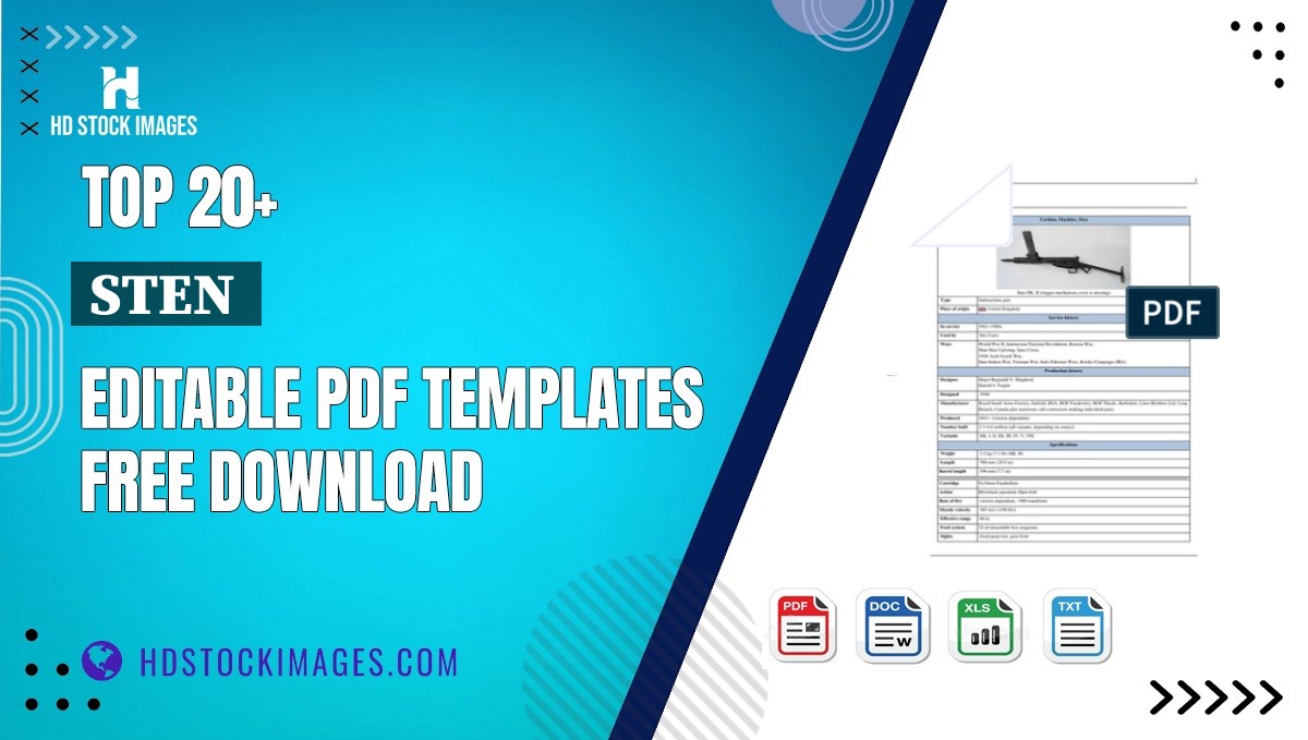 Top 20+ Sten  Editable PDF Templates Free Download