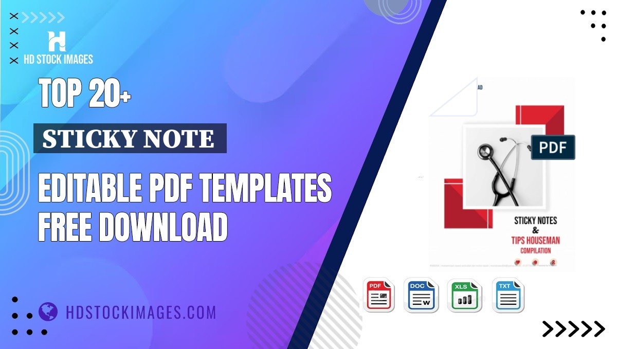 Top 20+ Sticky Note  Editable PDF Templates Free Download