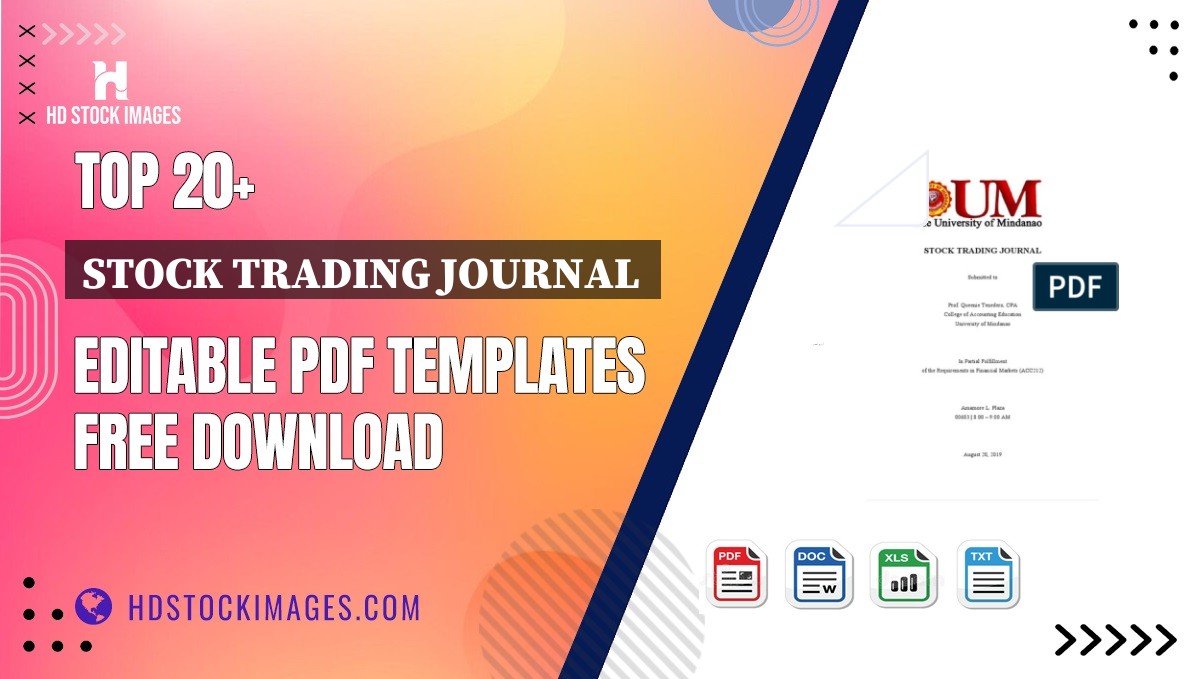 Top 20+ Stock Trading Journal  Editable PDF Templates Free Download