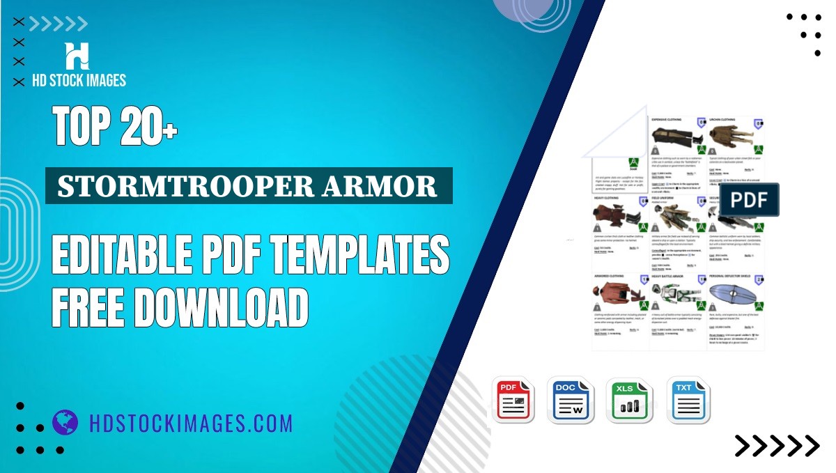 Top 20+ Stormtrooper Armor  Editable PDF Templates Free Download