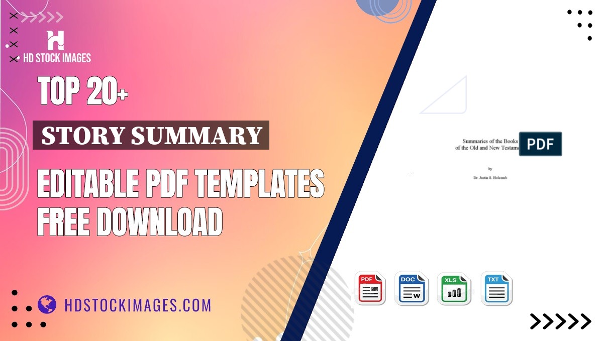 Top 20+ Story Summary Editable PDF Templates Free Download