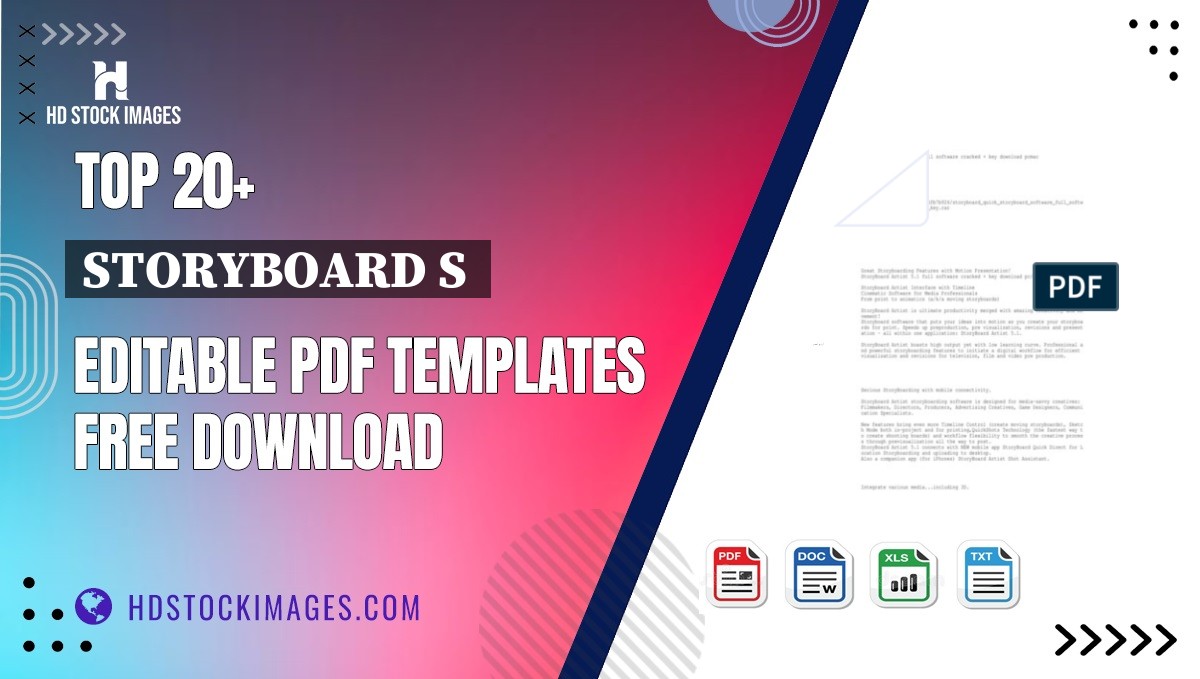 Top 20+ Storyboard S  Editable PDF Templates Free Download