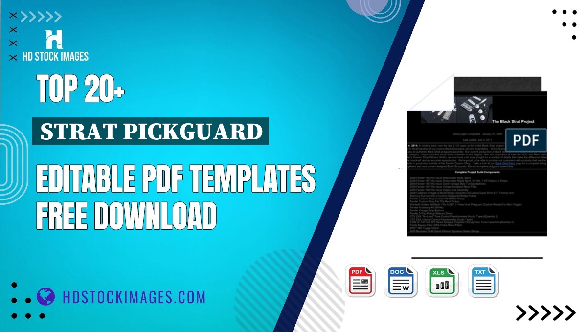 Top 20+ Strat Pickguard Editable PDF Templates Free Download