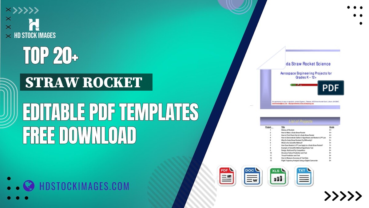 Top 20+ Straw Rocket   Editable PDF Templates Free Download