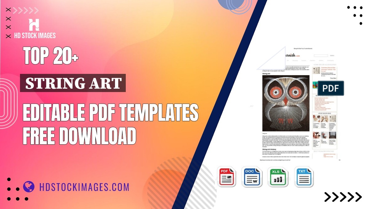 Top 20+ String Art Editable PDF Templates Free Download