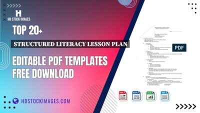 Top 20+ Structured Literacy Lesson Plan Editable PDF Templates Free Download