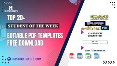 Top 20+ Student Of The Week Editable PDF Templates Free Download