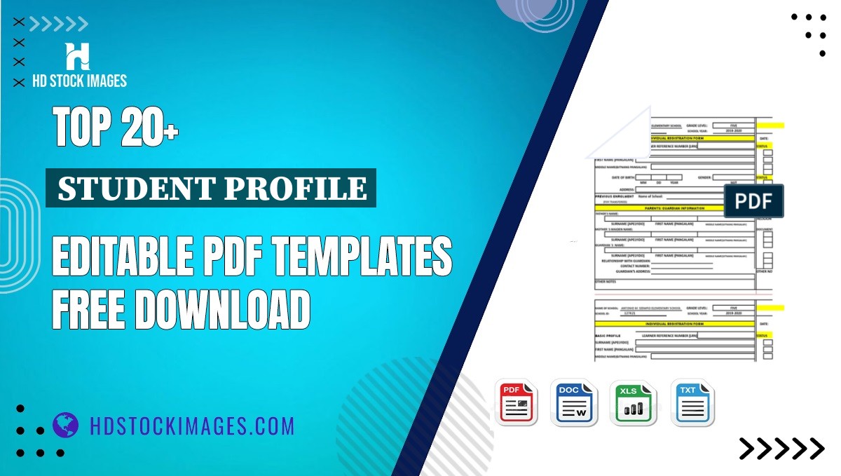 Top 20+ Student Profile Editable PDF Templates Free Download