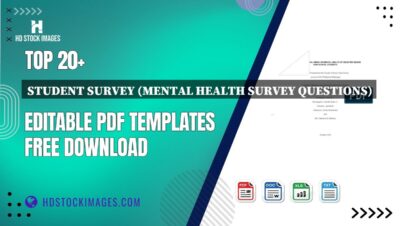 Top 20+ Student Survey (mental Health Survey Questions) Editable PDF Templates Free Download