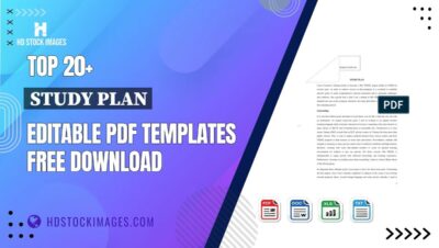 Top 20+ Study Plan Editable PDF Templates Free Download