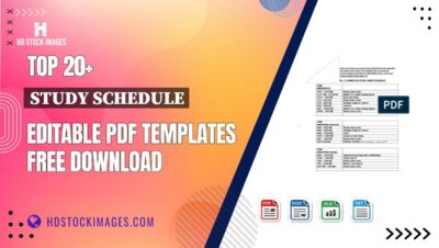 Top 20+ Study Schedule Editable PDF Templates Free Download