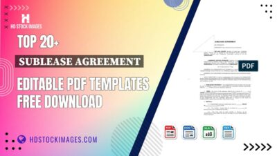 Top 20+ Sublease Agreement Editable PDF Templates Free Download