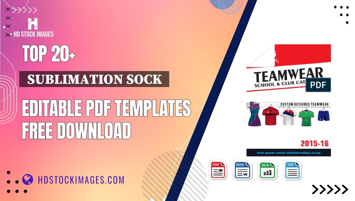 Top 20+  Sublimation Sock  Editable PDF Templates Free Download
