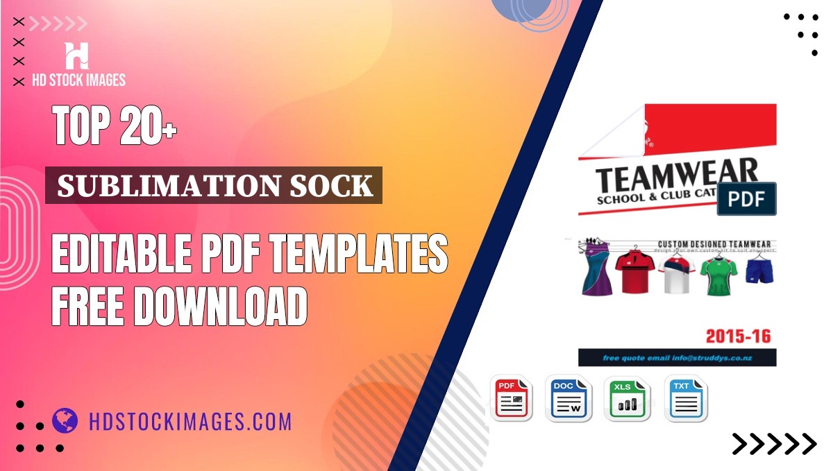 Top 20+ Sublimation Sock Editable PDF Templates Free Download