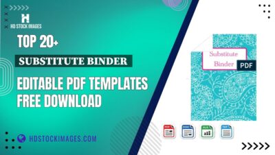 Top 20+ Substitute Binder  Editable PDF Templates Free Download