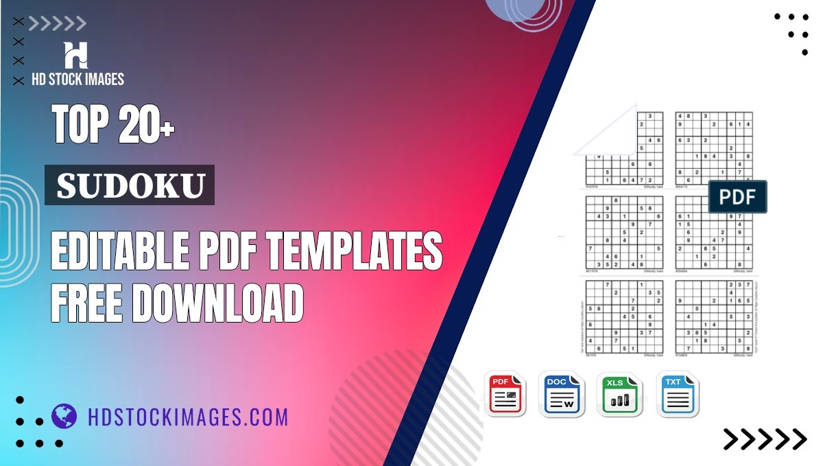 Top 20+ Sudoku Editable PDF Templates Free Download