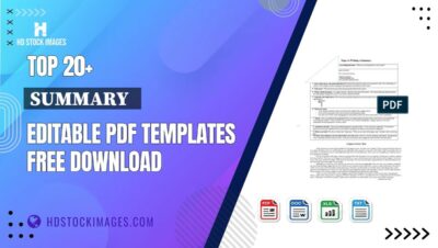 Top 20+ Summary   Editable PDF Templates Free Download