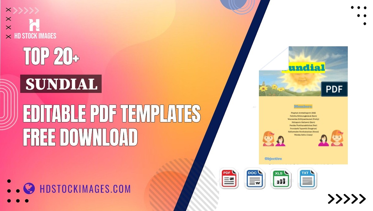 Top 20+ Sundial Editable PDF Templates Free Download